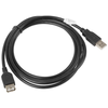 LANBERG CA-USBE-10CC-0018-BK extension cable USB 2.0 AM-AF 1.8m juodas