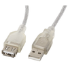 LANBERG CA-USBE-12CC-0050-TR ilgintuvas USB 2.0 AM-AF su feritu 5 m