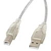 LANBERG CA-USBA-12CC-0018-TR kabelis USB 2.0 AM-BM skaidrus 1,8 m