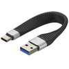 Kabelis USB Techly USB-C - USB-C 0.12 m Juodas (ICOC USBC-FL-U322)
