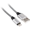 TRACER TRAKBK46268 Cable TRACER USB 2.0 Iphone AM - lightning 1,0m juodas and sidabrinis