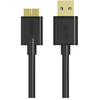 USB kabelis Unitek USB-A - mikroUSB 1 m Juodas (Y- C461GB)