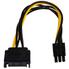 AKYGA Adapteris su kabeliu AK-CA-30 SATA m / PCI-E 6 pin f 15cm