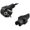 LOGILINK CP105 LOGILINK - Maitinimo laidas, apsauginis kištukas 90 iki IEC C15 moteriškas, 2m, juodas