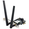 Asus PCE-AXE5400 "WiFi 6E PCI-E" adapteris su 2 išorinėmis antenomis. Palaiko 6 GHz dažnių juostą, 160 MHz, Bluetooth 5.2, WPA3 tinklo apsaugą, OFDMA ir MU-MIMO