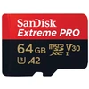 Atminties kortelė SanDisk microSDXC Extreme Pro 64GB 200/90 MB/s A2 C10 V30 UHS-I U3