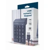 Klaviatūra GEMBIRD KPD-U-03 USB numeric keypad juodas slim 18 keys