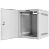 LANBERG Rack spintelė 10 colių sieninis laikiklis 6U 280x310 pilkas su metalinėmis durelėmis buto paketas