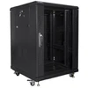 LANBERG FF01-6615-12B laisvai pastatomas stovas 19 colių savaime surenkamas plokščias paketas 15U/600x600mm juodas