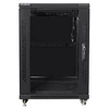 LANBERG FF01-6615-12B laisvai pastatomas stovas 19 colių savaime surenkamas plokščias paketas 15U/600x600mm juodas