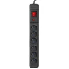 ARMAC Surge protection MULTI M6 10m 6x French outlets juodas