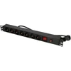 EXTRALINK 19 colių 1U 7 lizdų ES tipo maitinimo PDU su jungikliu PDU EU