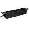NETRACK 125-10-01 Netrack maitinimo paskirstymo blokas 10 1U, 230V/16A, 4xE, ALU