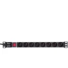 NETRACK 125-19-02 maitinimo paskirstymo blokas 19 colių 1U 230V/16A 8xE ALU