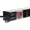 NETRACK 125-19-02 maitinimo paskirstymo blokas 19 colių 1U 230V/16A 8xE ALU