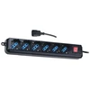 Techly IUPS-PCP-6V elektros tinklo ilgintuvas 1,5 m 6 AC išvestis(ys / čių) Juoda