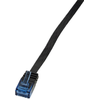 LOGILINK CF2083U LOGILINK - Komutacinis kabelis Flat Cat.6A U/UTP SlimLine juodas 7,5m