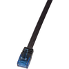 LOGILINK CF2093U LOGILINK - Komutacinis kabelis Flat Cat.6 U/UTP SlimLine juodas 10m