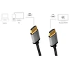 LOGILINK CHA0100 HDMI laidas A/M į A/M 4K/60 Hz alu juodas/pilkas 1m