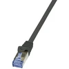 LOGILINK CQ3013S LOGILINK – Patchcord Cat.6A 10G S/FTP PIMF PrimeLine 0,25m Juodas
