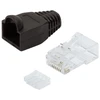 LOGILINK MP0024 LOGILINK - Kištukinė jungtis Cat.6 RJ45 100vnt. komplektas, neekranuotas, juodas
