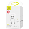 USAMS Laidinis įkroviklis 2xUSB T20 2.1A Round (only head) baltos spalvos Fast Charging CC80TC01 (US-CC080)