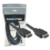 MANHATTAN didelės spartos HDMI kabelis su eternetu HEC, ARC, 3D, HDMI kištukas į kištuką, ekranuotas, Juodas, 7,5 m., 353274