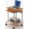 TECHLY 305694 Techly Compact kompiuterio stalas 600x450 su slankiojančiu klaviatūros dėklu bukas/sidabrinis