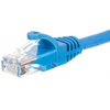 NETRACK BZPAT16B Netrack patch kabelis RJ45, be kliūčių, Cat 6 UTP, 1m mėlynas