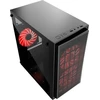 GEMBIRD CCC-FORNAX-950R Žaidimų dizaino PC dėklas 3 x 12 cm ventiliatoriai raudona