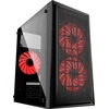 GEMBIRD CCC-FORNAX-950R Žaidimų dizaino PC dėklas 3 x 12 cm ventiliatoriai raudona