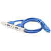 GEMBIRD CC-USB3-RECEPTACLE Gembird dviguba USB 3.0 jungtis ant laikiklio