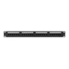 LANBERG patch panel 24 port 1U cat.6A UTP juodas