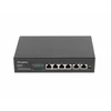 Šakotuvas LANBERG jungiklis PoE 19 colių 6 prievadų 100MB 4 jungtys PoE 30W/prievadas max 60W DSP3-0105-60W nevaldomas