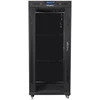 LANBERG FF01-8822-12BL laisvai pastatomas stovas 19 colių savaime surenkamas plokščias paketas 22U/800x800mm juodas stiklinių durų LCD
