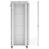 LANBERG laisvai pastatoma stelažinė spintelė 19/42U 800x1000 stiklinių durelių LCD plokščias komplektas pilkas V2