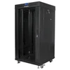 Lanberg grindų pastatoma rack spintelė 19" 22U 600x600 juoda stiklinės durys LCD V2