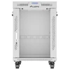 LANBERG laisvai pastatoma stelažinė spintelė 19/15U 600x800 stiklinių durelių LCD plokščias komplektas pilkas V2