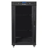 LANBERG FF01-6822-12BL laisvai pastatomas stovas 19 colių savaime surenkamas plokščias paketas 22U/ 600x800mm juodas su stiklinėmis durelėmis LCD