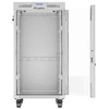 LANBERG laisvai pastatoma stelažinė spintelė 19/22U 600x800 stiklinių durelių LCD plokščias komplektas pilkas V2