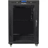 LANBERG FF01-8015-12BL laisvai pastatomas stovas 19 colių savaime surenkamas plokščias paketas 15U/800x1000mm juodas stiklinių durų LCD