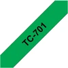 Brother TC-701 etikečių juostelė Juoda ant žalios