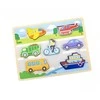 VIGA Medinė Dėlionė Montessori 2in1 Transporto Priemonės