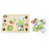 Viga Toys Mediniai dėlionės puzzle VIGA Atspėk iš šešėlio ferma 17 detalių