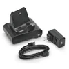 Zebra 1-slot spausdintuvas prijungimo lopšys; ZQ300 serija; Apima A iki C tipo USB laidą ir AC į USB adapterį su ES maitinimo kištuku