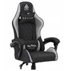 Alpha Gaming Žaidimų kėdė, biuro žaidimų kėdė, pasukama KEVLAR Pilkas