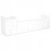 Atbmeble Vaikiška lovytė SMART 4in1 su komoda ir vystymo stalu 120x60 cm / 170x60 cm Balta