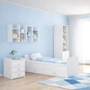 Atbmeble Vaikiška lovytė SMART 4in1 su komoda ir vystymo stalu 120x60 cm / 170x60 cm Balta