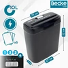 Becke Popieriaus naikiklis dokumentų smulkintuvas 10 l, 210 W – saugus dokumentų ir mokėjimo kortelių naikinimas