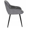 Exito Design Šiuolaikinė pilka "velvet" svetainės kėdė Loren